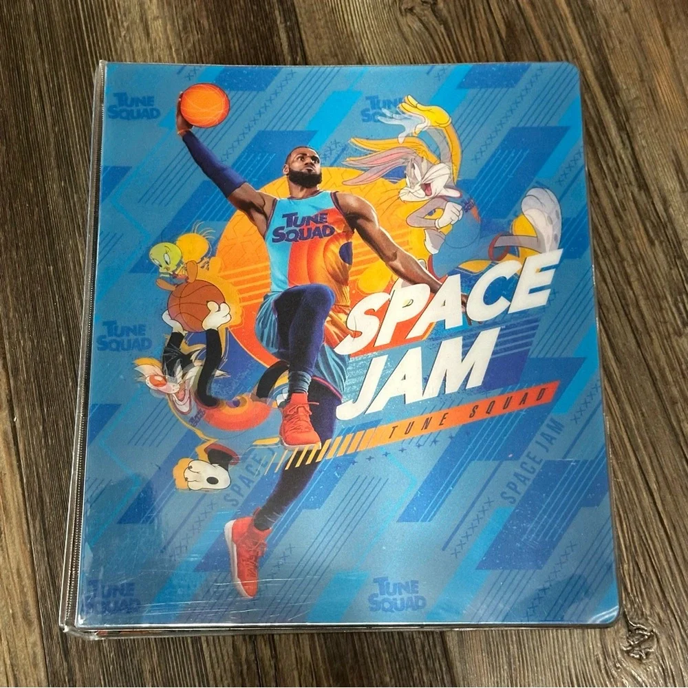 SPACE JAM tune squad 90's 3 ring binder LeBron James NBA basketball sports